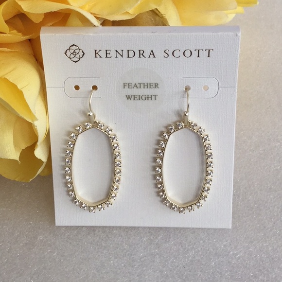 Epicamlv Kendra Scott Danielle Open Frame Earrings Elle Gold Open